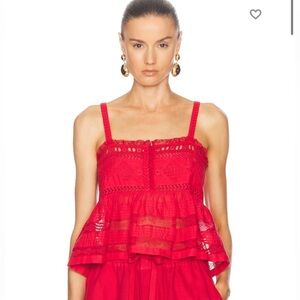 Denys Red Lace Top EU 38 (M) NWT!